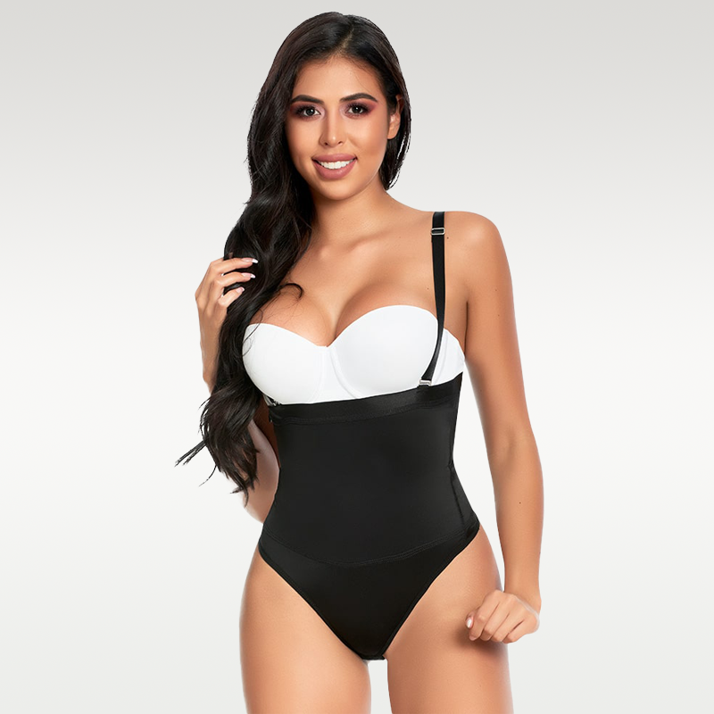 Body en latex sans bretelles - String
