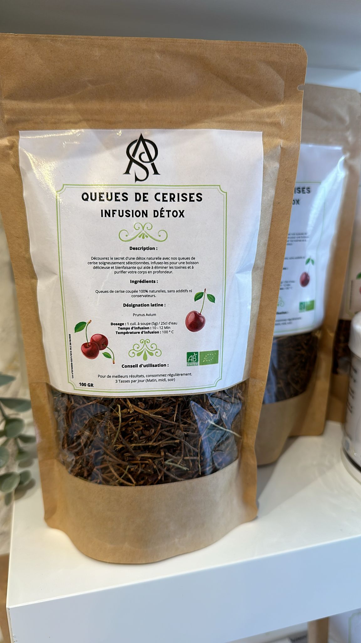 Queues de Cerises - Sachet Détoxifiant et Antioxydante Naturelle