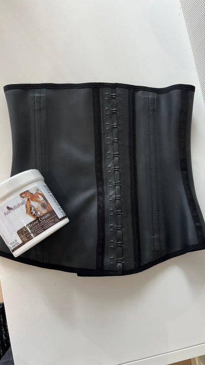 Pack sculpteur de silhouette : Corset amincissant et Crème caféine brûle-graisse